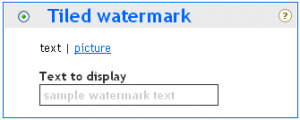 Tiled Watermarks