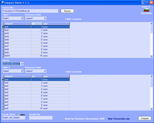 Freeware to Compare Excel Sheets