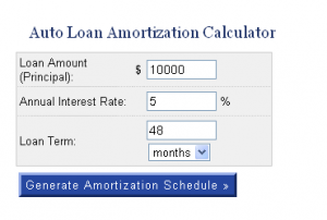 Generate Auto Amortization Schedule Free