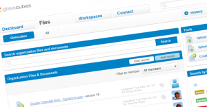 The files dashboard allowing users to view documents.