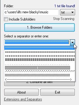 merge files seperator