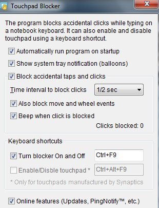 touchpad blocker