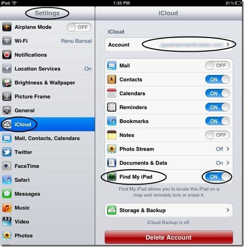 Steps in iCloud