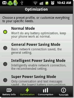 Easy Batter Saver Power Saving Modes