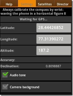 Satellite GPS settings