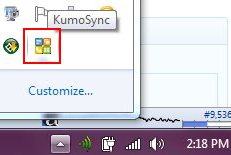 kumosync systray