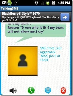 Talking SMS App