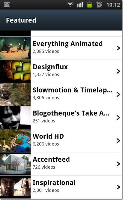 Vimeo Fetured Videos