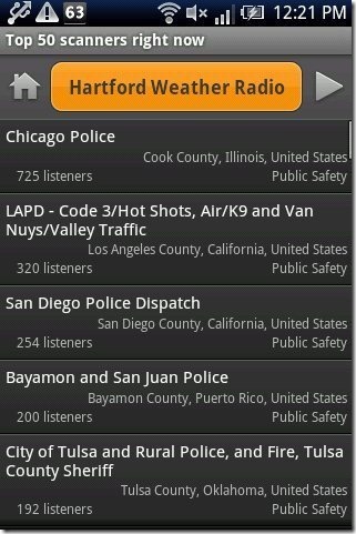 Scanner Radio Station list