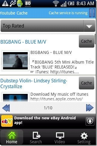 YouTube Cache App