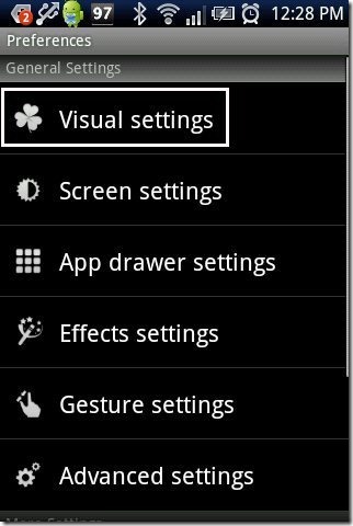 Android Visual Settings