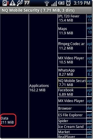 DiskUsage App Internal Storage Android