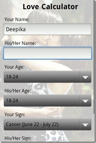 Love Calculator App
