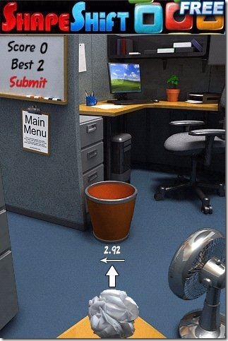 Paper Toss interface