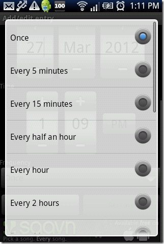 SMS Scheduler Frequency