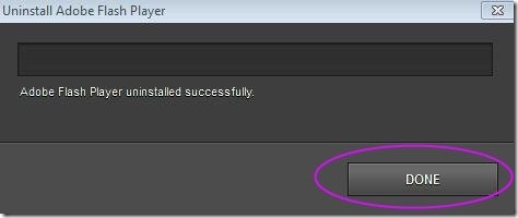 unistall adobe flash palyer 1