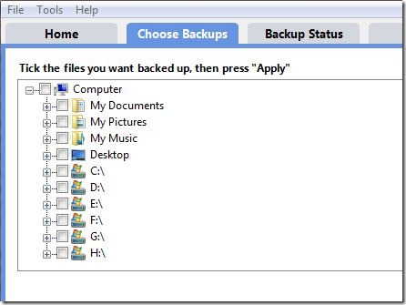 BuddyBackup Choosing