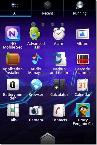 Go Launcher EX Sorted apps