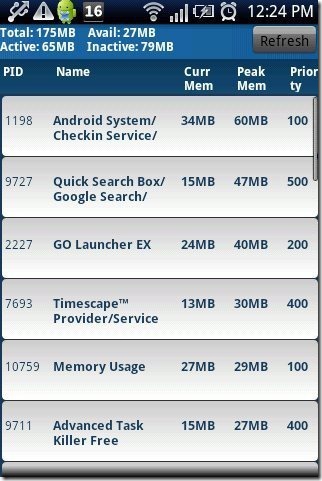 Memory Usage App