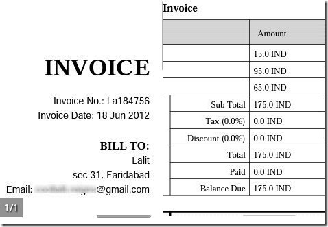 AndInvoice Creation