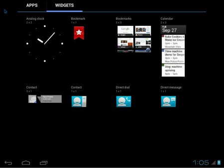 Android ICS widgets