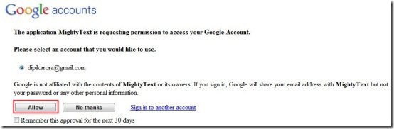 Google Permission