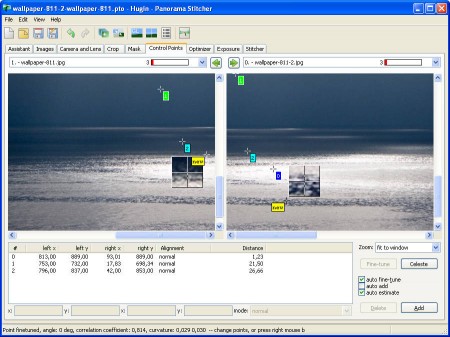 Hugin add control points