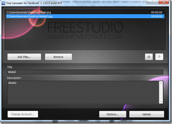 uploader for facebook Facebook Uploader2