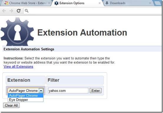 Extension Automation