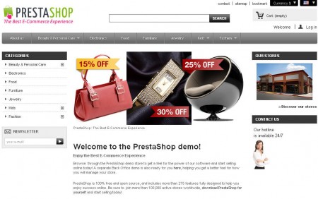 PrestaShop default window