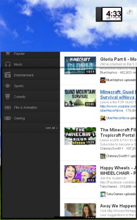 Trinity Toolbar YouTube browsing