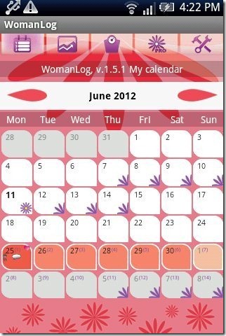 WomanLog Calendar