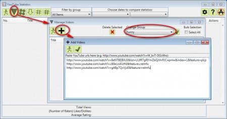YouTube Statistics adding videos