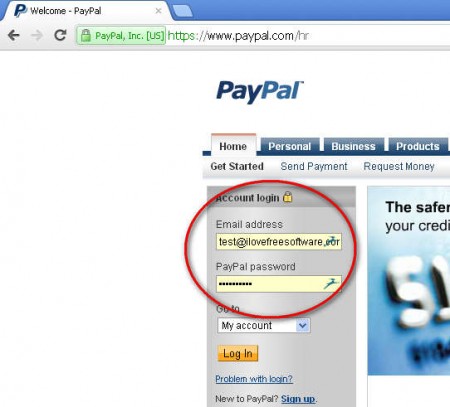 Dashlane PayPal login