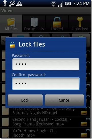 File Locker New Password