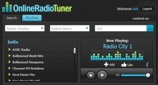 OnlineRadioTuner