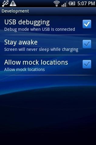 USB debugging