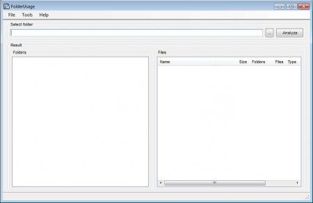Folder Usage default window