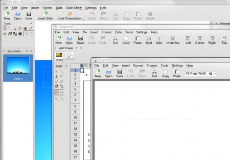 KOffice default window