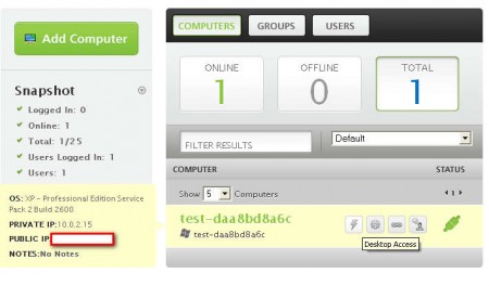 Kaseya machine added controls