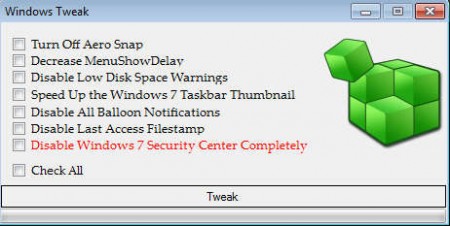 Windows7 Booster windows tweaking