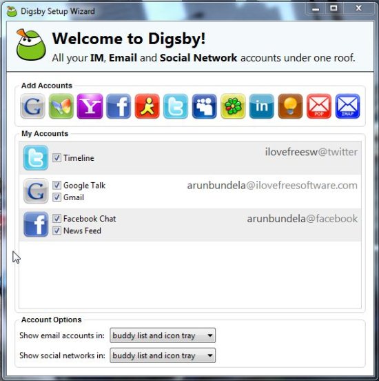 digsby add accounts