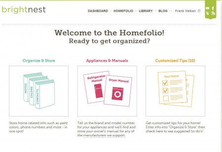 BrightNest homefolio view