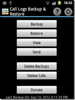 Call Logs Backup