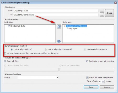 Create Synchronicity setting up backup