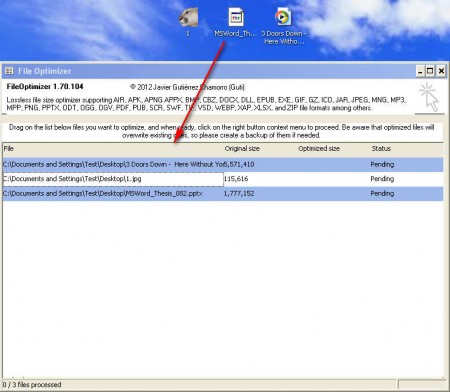 File Optimizer adding files