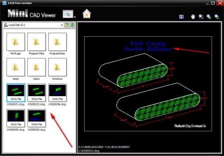 Mini CAD Viewer opened document