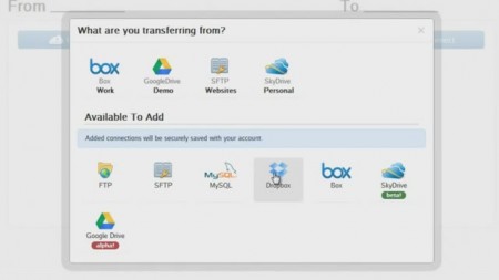 MyBackupBox selecting accounts