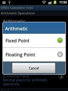 Office Calculator Arithmetic mode