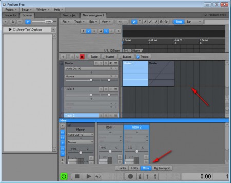 Podium Free editing audio